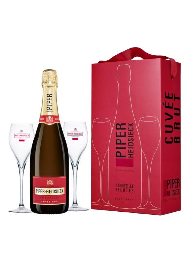 Šampanietis Piper Heidsieck Brut + 2 glāzes