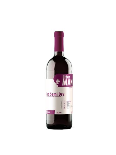 Sarkanvīns Wine LiterMan semi dry