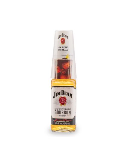  Jim Beam White+ sleeve glāze
